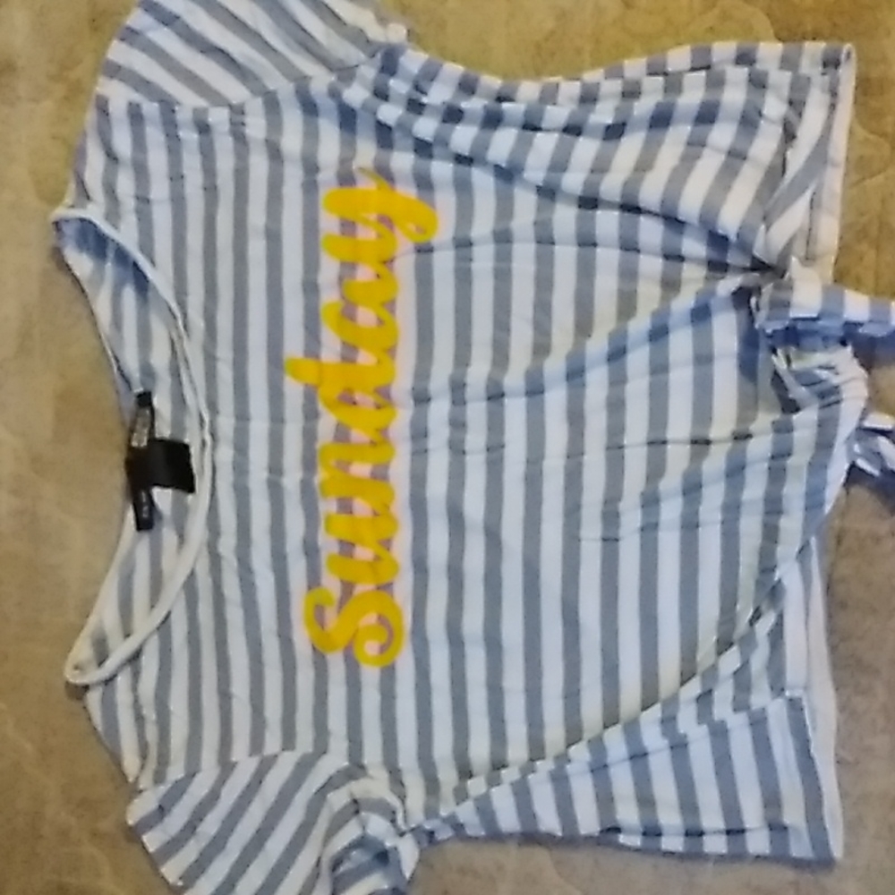 Rebel Sugar top blue white yellow